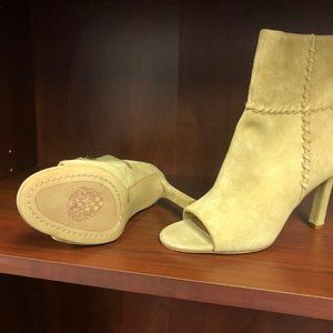 Vince Camuto Suede Peep-Toe Ankle Booties - Sashane